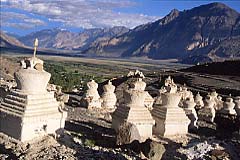 la vallée de la Shyok vue du gonpa